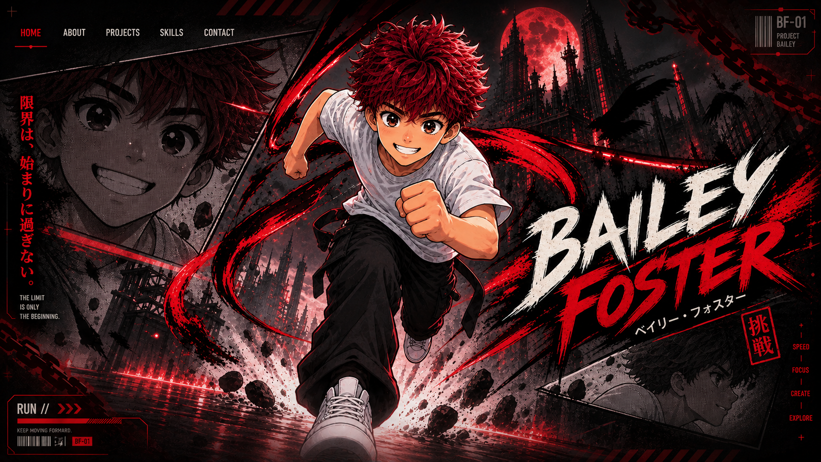 Bailey Foster manga landing page